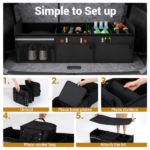 Car Trunk Organizer with Insulated Leakproof Cooler Bag, Large Capacity Foldable Storage Box with Adjustable Dividers & Straps - Image 8