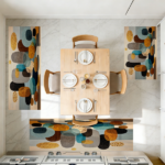 Three-piece kitchen rug set, non-slip and washable, abstract pattern kitchen hallway rug, soft and comfortable, suitable for sinks, floors, entrances, hallways and bathrooms. - Image 11