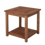 Square Wood Side Table Carbonized Color - Image 10