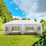 10'X20' Outdoor Party Tent with 4 Removable Sidewalls, Waterproof Canopy Patio Wedding Gazebo, White - Image 11