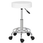 Round Stool Ha Ha Feet Rotation Bar Stool White - Image 2