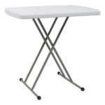 Replace 59374361 76*50*70.5cm Liftable Garden Plastic Table White - Image 2