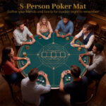 55" Round Foldable Poker Table Top Mat with Non-Slip Rubber Base, Portable Casino-Grade Poker Mat with Carrying Bag (Green) - Image 4