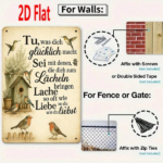 CIFbuy 1pc German Inspirational Quote Bird & Birdhouse Metal Wall" Wall Decor, 7.87x11.81Inch 2D Flat Unframed Plaque Sign, 2D Flat Unframed Plaque Sign, Weatherproof Rust BirdhouikTok, BirdhouikTok, t Self-pickup Logiopics - Image 3