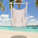 Pillow Tassel Hanging Chair Beige - Image 16