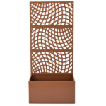 Metal Garden Bed with Trellis, 70 Inch Height Metal Planter Box with Trellis, Garden Box for Climbing Plants Vegetable, Metal Garden Bed with Drainage Holes - Image 3