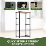 4 Drawer Dresser with Durable Steel Frame & Handles for Adult for , Living Room, Black (Shipment from Walmart) - Image 4