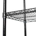 5-Tier NSF-Certified Steel Wire Shelving with Wheels Black - Image 8