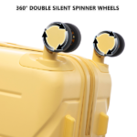 3 in 1 ABS&PC Trolley Box 20in 24in 28in Trolley Box Iron Tie Rod ABSPC Alloy Wine Yellow - Image 9
