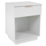 NightStand with One Drawer&Shelf White - Image 12