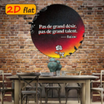 CIFbuy 1pc Round Aluminum Sign, "" Aluminum Sign, French Proverb Floral Wall Plaque, French Proverb Floral Wall Plaque, 7.87in Outdoor Decor TikTok, Temu Self-pickup Logiecics - Image 5