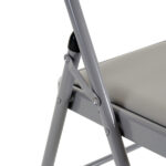 Same code 52529768 4pcs Elegant Foldable Iron & PVC Chairs for Convention & Exhibition Gray - Image 34