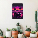 CIFbuy Retro Synthwave Car Sunset Metal Tin Sign, Vaporwave Unframed Wall Art, 8x12 Inch Man Cave Home Decor Poster, Man Cave Home Decor Poster, 20x30cm MikTok, MikTok, Inch Man Cave Home Decor Poster Self- Vckup LogiopcmArt - Image 4