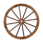 [Same Code 06108221]2pcs 30-Inch Old Western Style Garden Art Wall Decor Wooden Wagon Wheel Brown - Image 6