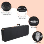 Replace 13198066 Electric Guitar Square Hard Case with Protective Sleeve Fits ST TL Burning fire 170 Style Electric Guitar Blac - Image 3