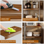 (24 INCH) 5 Pcs Wire Shelf Covers, Foamed PVC Wire Rack Covers for Removable Closet (Not Wood), Pantry Shelves for Cabinet Bathroom Kitchen Shelving Decoration ( WALNUT Color ) - Image 12