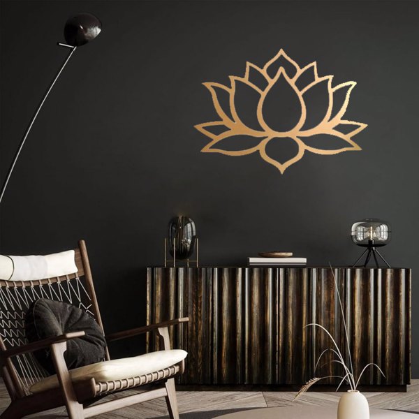 CIFbuy Stunning Large Lotus Metal Wall Art – Modern Living Room Decor & Fabulous Bridal Shower Gift.Wall Sculptures-cif buy(TikTok/temu self-pickup orders)