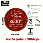 CIFbuy 1pc 8x8in 2D Flat Round Sign, "The Greatest Gift Is God's Gift To You" Vintage "The Greatest, Greatest Gift Is God's Gift To You" Plaque TikTok, ok, temu Self-pickup Logiaqics - Image 5