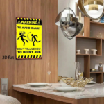 CIFbuy Funny Warning Metal Sign 8x12 Inch Don't Tell Me How To Do My Job, Vintage Yellow Black 2D Flat Iron Art, Humorous Office Wall D TikTok, TikTok, ll D Self-pickup Logiopics - Image 3