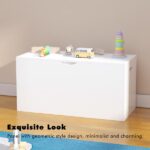 Kids Toy Storage Organizer with Rolling Drawer – Modern Wooden Toy Chest with Wheels, Large Pull-Out Bin for Nursery, Bedroom or Playroom - Image 4