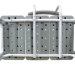 Medical Bathroom Safety Shower Tub Aluminium Alloy Bath Chair Transfer Bench with Back & Handle Gray - Image 4