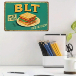 CIFbuy Vintage BLT Sandwich Metal Sign Rustic Green Toasted" Bread Wall Art 2D, Unframed Retro Food Kitchen Decor 2.8x4.5 Inch Green ikTok, Green ikTok, t Self-pickup Logiopics - Image 5