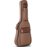 600D Extra-Thick Oxford Cloth Acoustic Guitar Bag with 10mm Sponge Padding — Brown (Fits 41/40-inch Guitars) - Image 11
