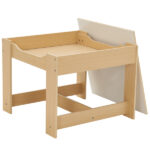 Children's Wooden Table And Chair Set With Two Storage Bags (One Table And Two Chairs) - Image 60
