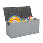 75gal 260L Outdoor Garden Plastic Storage Deck Box Chest Tools Cushions Toys Lockable Seat - Image 6