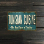 CIFbuy Retro Tunisian Cuisine Metal Sign, 2D Flat Taste Of Tunisia Wall Art, Turquoise & White Kitchen Bar Cafe Decor, 12x8 Inch Easy I TikTok, TikTok, rquoise & White Kitchen Bar Cafe Decor Self-pickup Logiopics - Image 6