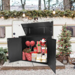 Outdoor Storage Shed, Outdoor Storage Cabinet, Lockable Outdoor Storage Box for Garbage Cans, Lawn Mower and Tools - Image 7