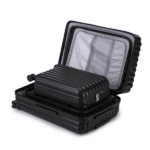 20"/24"/28" 3 pcs/set in ABS Spinner Wheel Luggage, Carry on Suitcase, with Cup Holder & USB Port & Phone Holder (Black) - Image 13