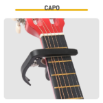 Pink 30-inch acoustic guitar with pick, strings, capo, gig bag, tuner and shoulder strap - Image 5