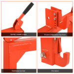 3 Pt Quick Hitch Adapter For Category 1 & 2 W/ Adjustable Bolt Tractor 3000lb,Orange - Image 12