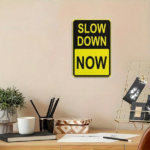CIFbuy 1pc Slow Down Now Tin Sign 8x12 Inch Vintage Metal Wall Art, Vintage Metal Wall Art, Waterproof Weatherproof Security Warning Sign, Security Warning Sign, Unframed Outdoor Dec Tin Sign 8ikTok, Tin Sign 8ikTok, Security Warning Sign Self- Wckup LogiopDec - Image 5