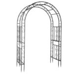 134*59*213cm Double Layer Iron Art Arc Top Iron Arch Black - Image 11