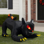 6.5 FT Halloween Inflatables Animated Black Cat with Shakable Head, Outdoor Decorations Blow Up Yard Decor with Built-in LEDs for Indoor Party Garden Lawn Decor - Image 10