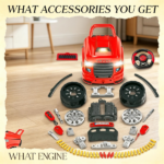 Red Mechanic Truck Engine Toy Set – Kids Car Service Play Set for Playroom Indoor Game - Image 6