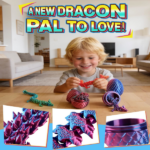 8" 3D Printed Dragon Eggs, Mystery Crystal Dragon Egg for Easter Basket Stuffers, Unique Easter Toys & Decor, Fantasy Tabletop Decor for Kids & Collectors (4 Pack) - Image 7
