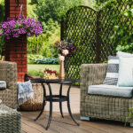 Phoenix Cast Aluminum Round Table, Patio End Table Side Table, Cast Aluminum Cocktail Table, Outdoor Bar Table, Black - Image 15