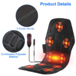 Full Body Massage Chair Pad with Heat, 8 Modes 9 Intensities, Home Office Car Use Back Neck Massager for Pain Relief Home Office Car Massage Chair Pad with Heat, Customizable Full Body Massager for Sedentary Pain & Sports Injury Relief, 3 Timer Settings - Image 4