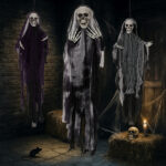 3 Pack Hanging Halloween Skeleton Ghosts Decorations, Grim Reapers for Best Halloween Outdoor Decorations - Image 10