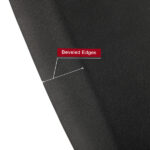 3′x 4.5′x 1/2" Beauty Salon Square Anti-fatigue Salon Mat (Square Outside And Round Inside) Black - Image 2