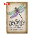 CIFbuy 2D Flat Vintage Rustic Iron Wall Art Dragonfly Decor Hanging Sign For Bar Home Classic Style (TikTok, temu pick-up service)