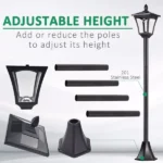 Portable LED Work Solar Light with Stepless Brightness Job Site Battery Rechargeable LED Floor Light for Emergency Worklight for Hurricane Daily Gift - Image 10