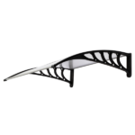 Same Code 87203302 HT-100 x 80 Household Application Door & Window Rain Cover Eaves Canopy White & Black Bracket - Image 6