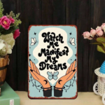 CIFbuy 1pc Vintage Tin Sign Watch Me Manifest My Dreams Metal Wall Art Waterproof Rustproof Retro Plaque Decor For Bedroom Bar Garage TikTok, TikTok, ge Self-pickup Logiopics - Image 3