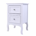 Oid Code 48714449/34800355 2pcs Country Style Two-Tier Night Tables Large Size White - Image 3