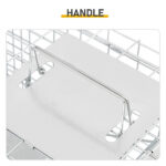 32" Live Animal Cage Trap, Heavy Duty Folding Raccoon Trap, Humane Cat Trap with Handle, Silver - Image 10