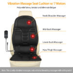 Back Massager Cushion Electric Massage Car Seat Cushion Chair Pad w/ Heating Function 8 Vibration Modes 3 Intensity Levels - Image 3